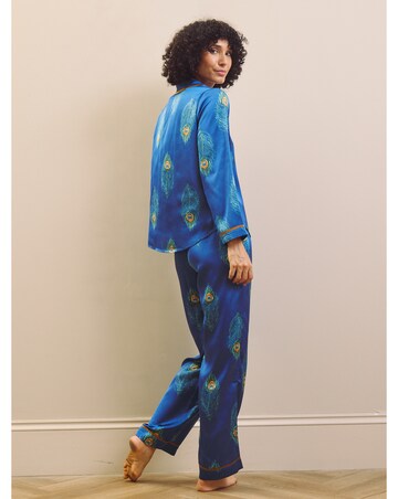 Peacock Satin Traditional Pyjamas