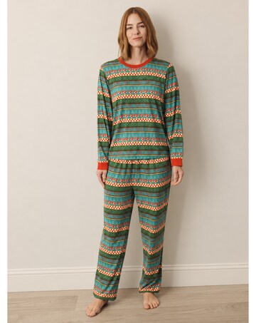 Mushroom Argyle Jersey Pjs