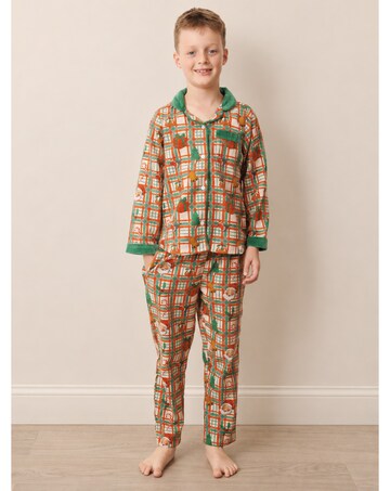 Kids Cosy Claus Brushed Pjs