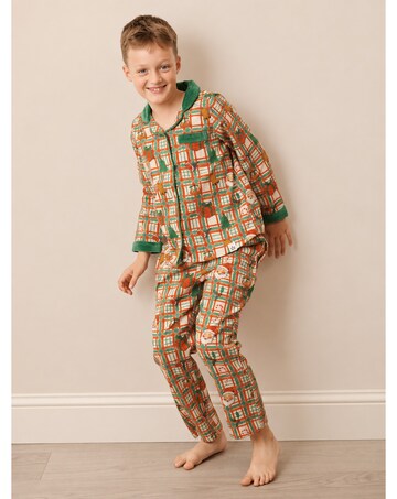Kids Cosy Claus Brushed Pjs