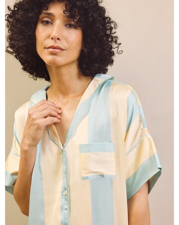 Duck Egg Stripe Oversize Pyjamas