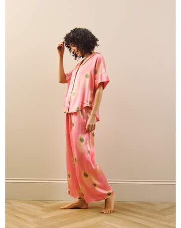 Pink Peacock Feather Oversize Pj