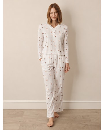 Ecru Teeny Tiny Mushrooms Pointelle Pj