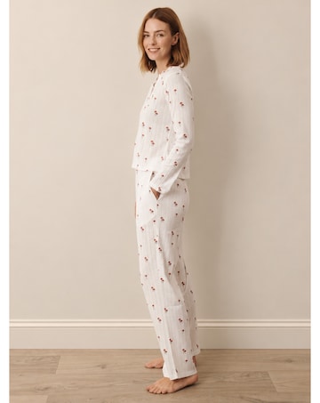 Ecru Teeny Tiny Mushrooms Pointelle Pj