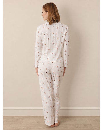 Ecru Teeny Tiny Mushrooms Pointelle Pj