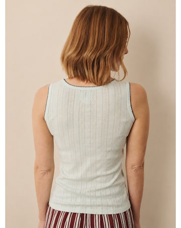 Sea Foam Pointelle Vest Top