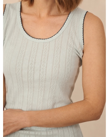 Sea Foam Pointelle Vest Top