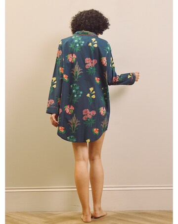 Navy Wallpaper Floral Nightshirt