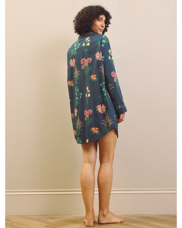 Navy Wallpaper Floral Nightshirt