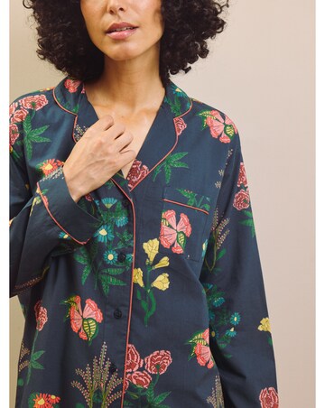 Navy Wallpaper Floral Nightshirt