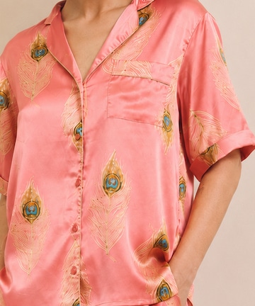 Pink Peacock Feather Shortie Pj