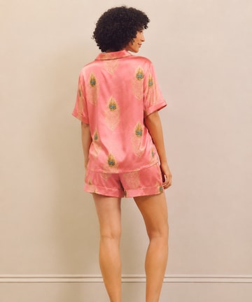 Pink Peacock Feather Shortie Pj