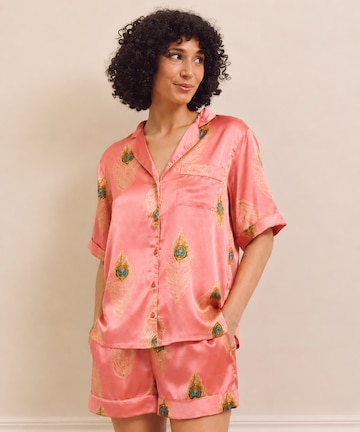 Pink Peacock Feather Shortie Pj