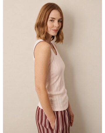 Blush Pink Pointelle Vest Top