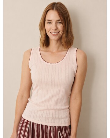 Blush Pink Pointelle Vest Top