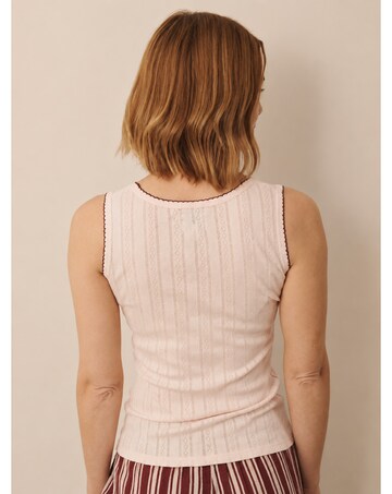 Blush Pink Pointelle Vest Top