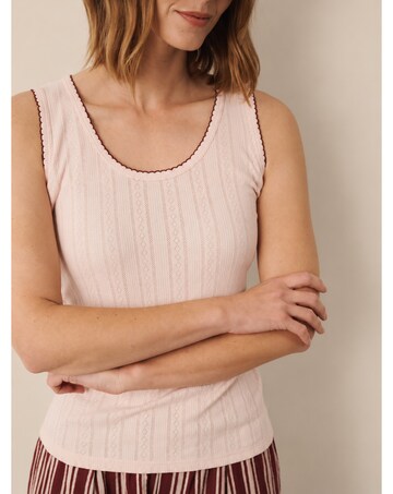 Blush Pink Pointelle Vest Top