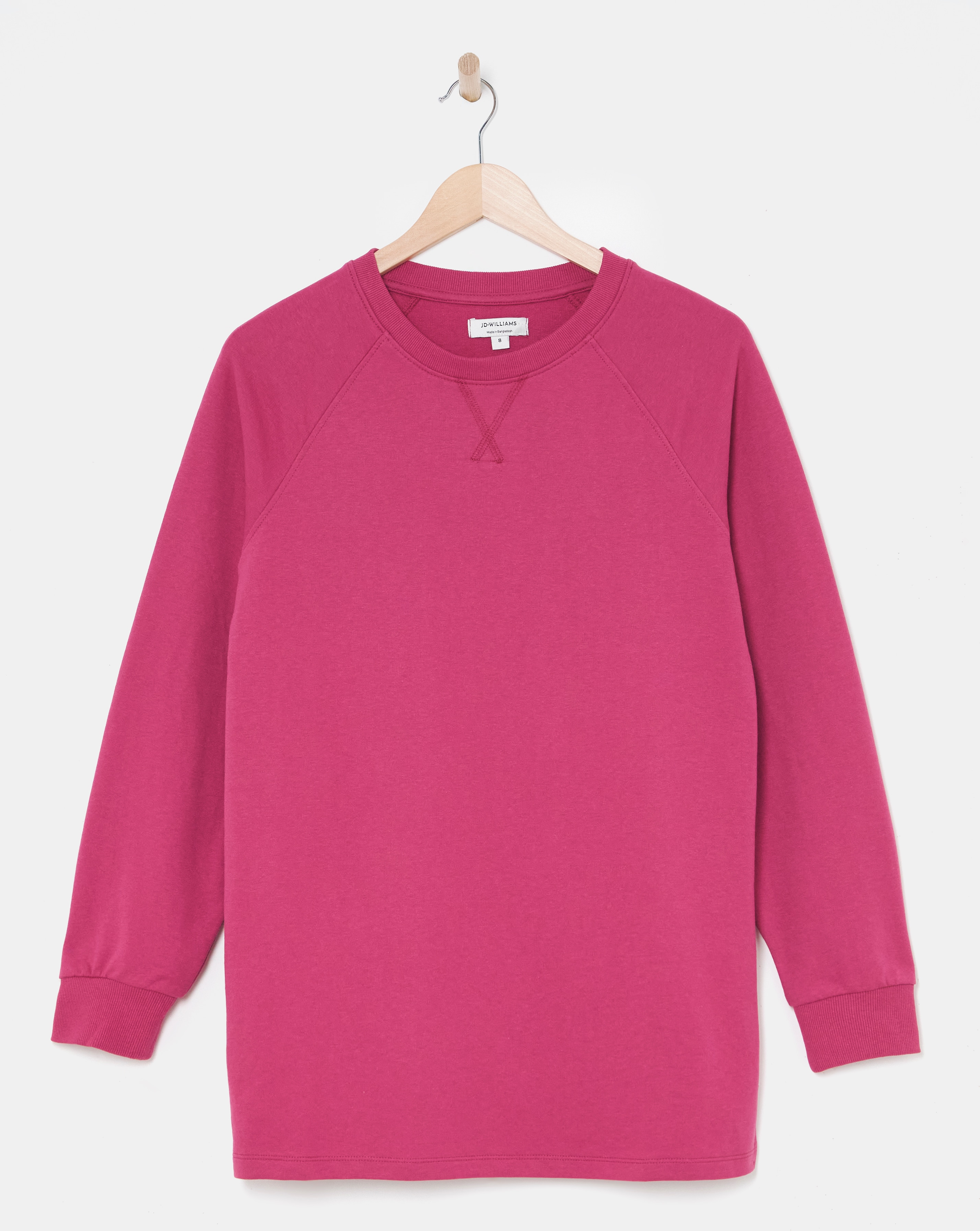 Pink Classic Longline Sweatshirt