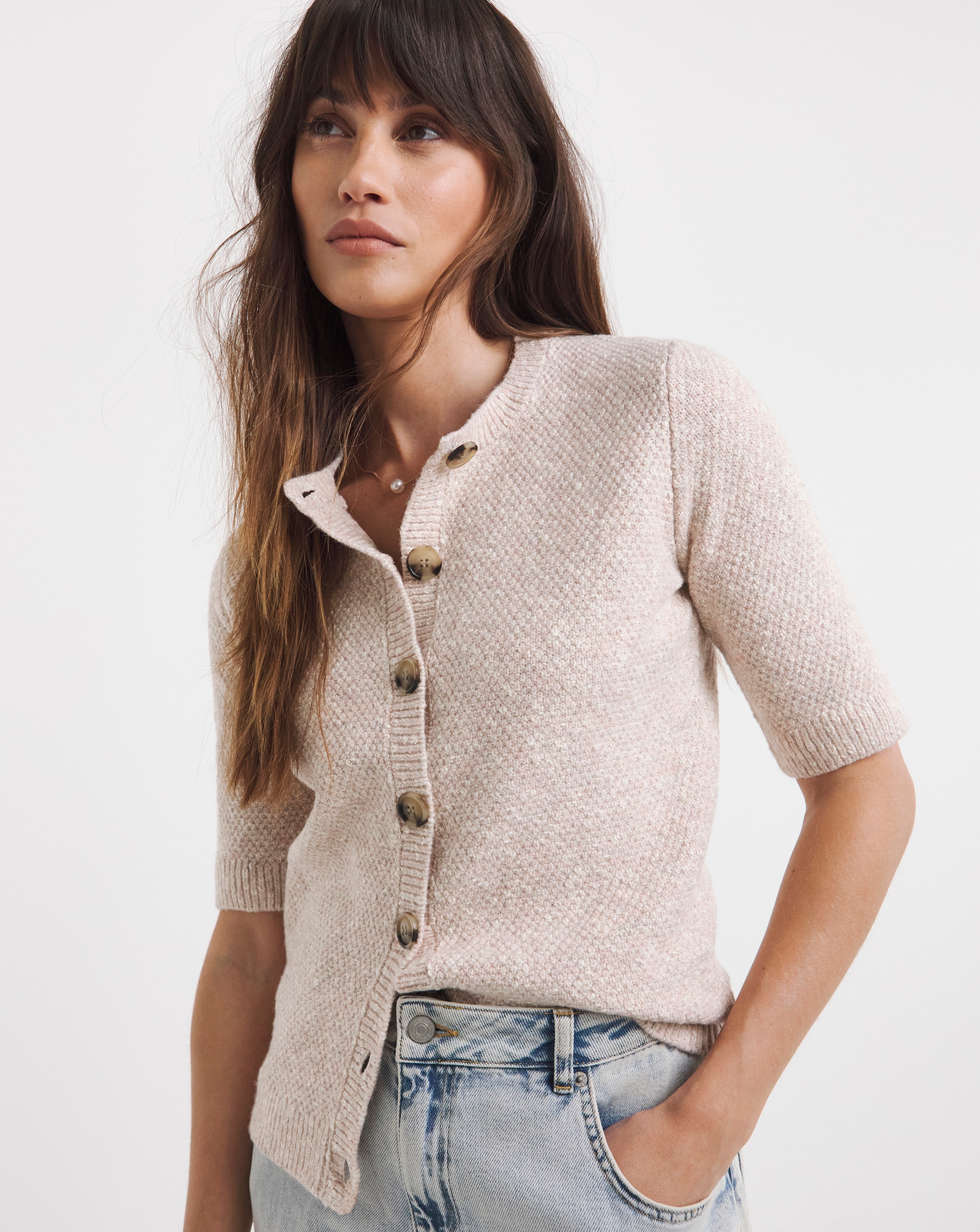SHORT SLEEVE CARDIGAN