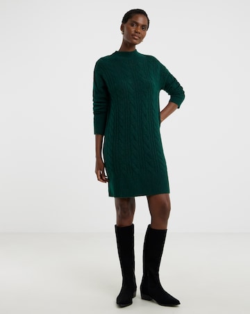 Emerald Cable Jumper Dress
