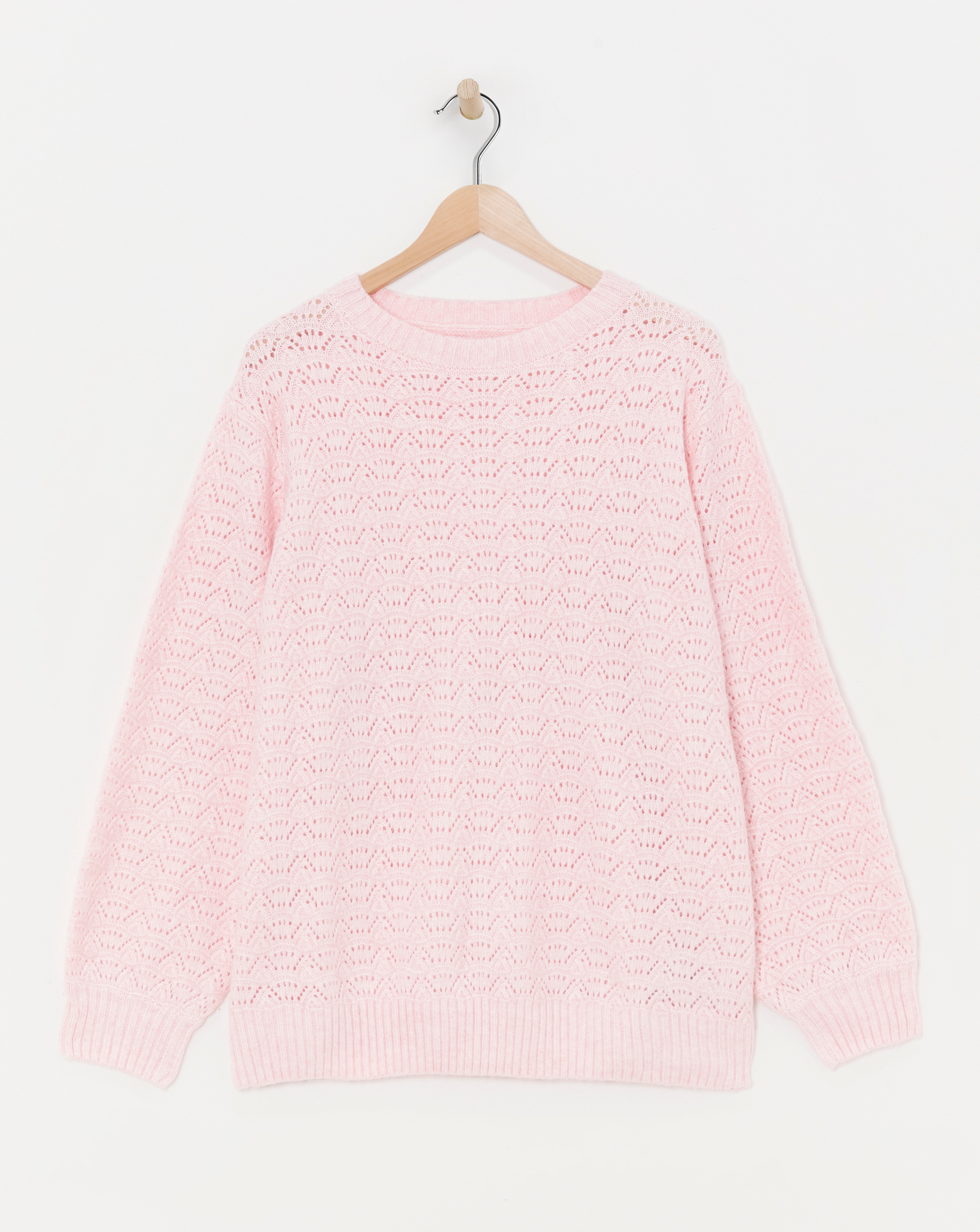 Open Stitch Crew Neck Jumper