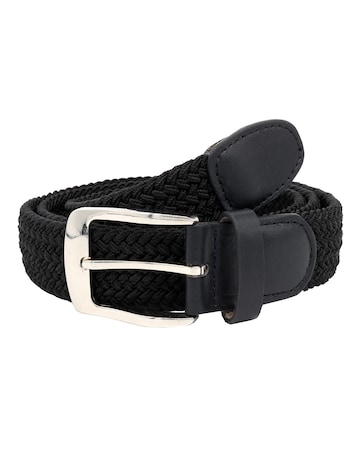 D555 Big & Tall Simon Stretch Braided Belt - Black