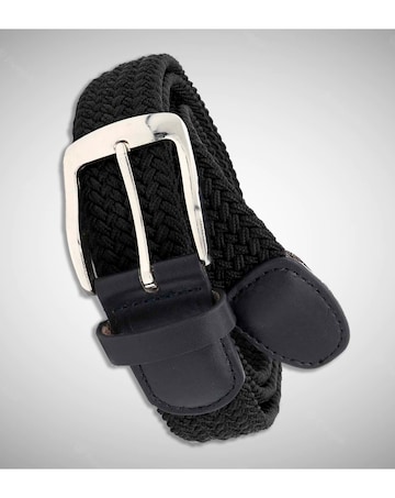 D555 Big & Tall Simon Stretch Braided Belt - Black