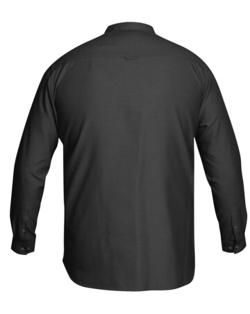 D555 Big & Tall Richard L/S Button Down Oxford Shirt with Chest Pocket - Black