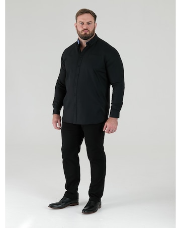 D555 Richard-BLACK Basic Oxford Long Sleeve Shirt