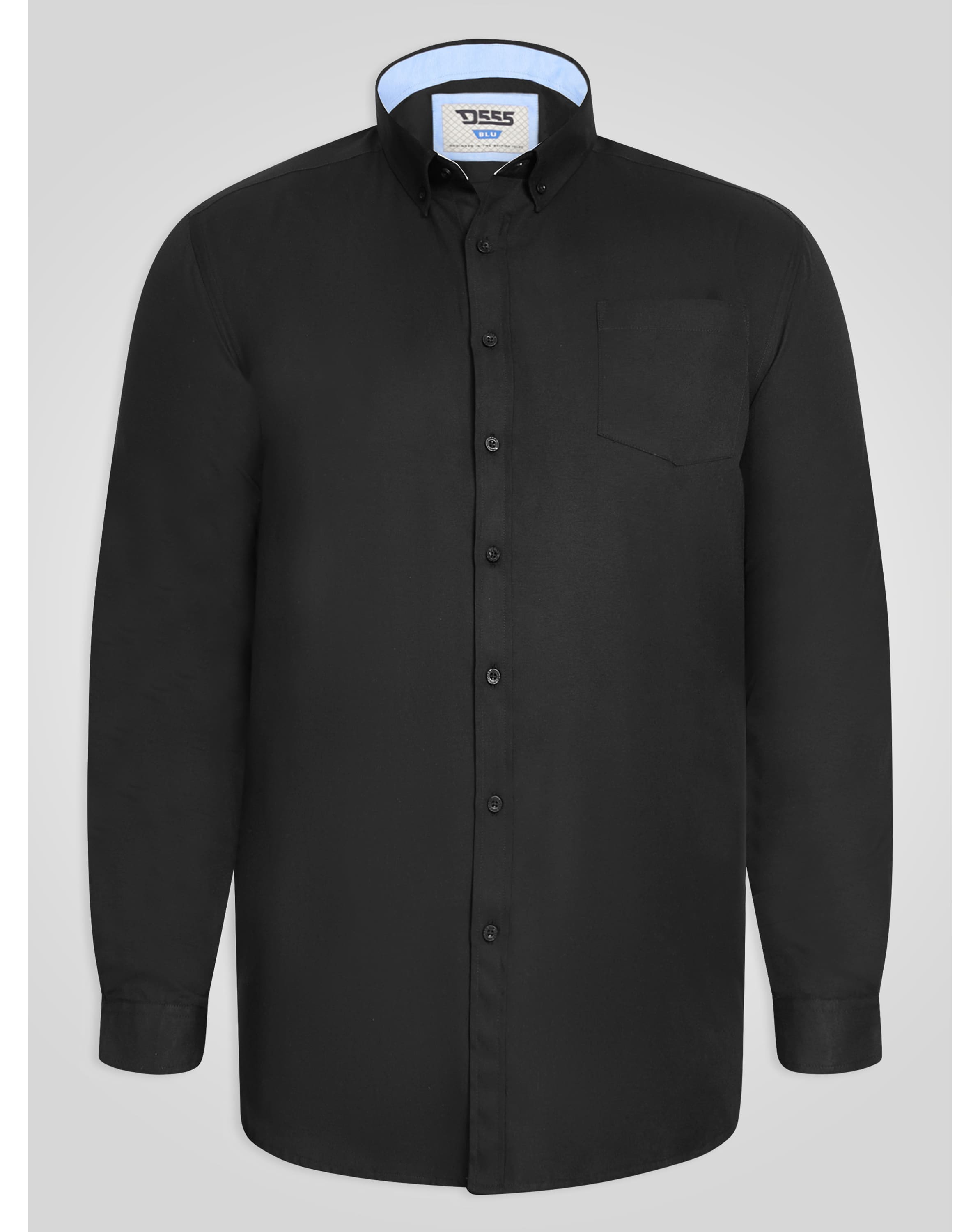 D555 BLACK Oxford Long Sleeve Shirt