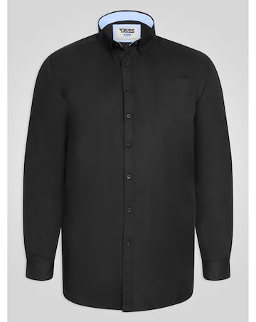 D555 Richard-BLACK Basic Oxford Long Sleeve Shirt