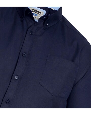 D555 Big & Tall Richard L/S Button Down Oxford Shirt with Chest Pocket - Navy
