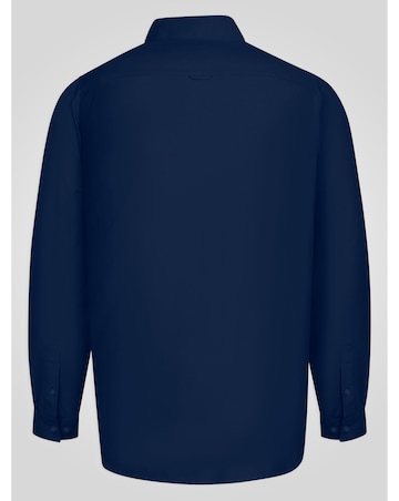 D555 Richard-NAVY Basic Oxford Long Sleeve Shirt