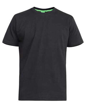 D555 Big & Tall Fenton Pack of 2 Crew Neck T-Shirt - Black/Navy
