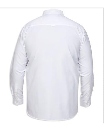 D555 Big & Tall Richard L/S Button Down Oxford Shirt with Chest Pocket - White