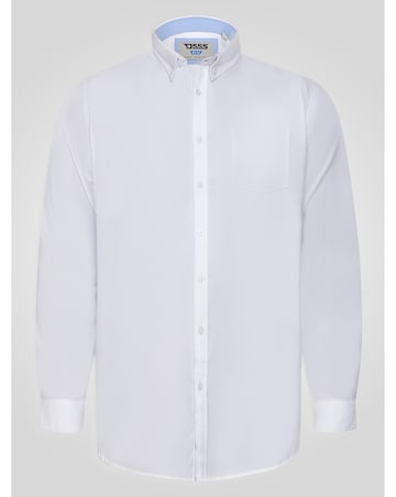 D555 Richard-WHITE Basic Oxford Long Sleeve Shirt