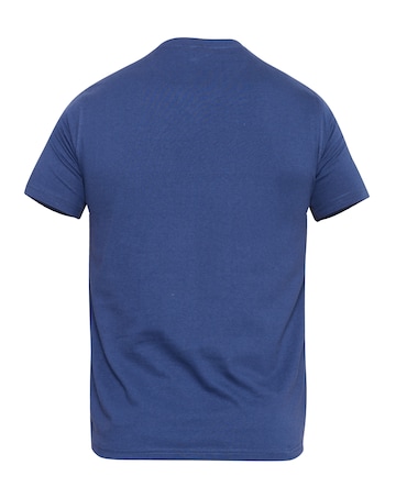 D555 Big & Tall Signature Premium Weight Combed Cotton V Neck T-Shirt - Navy