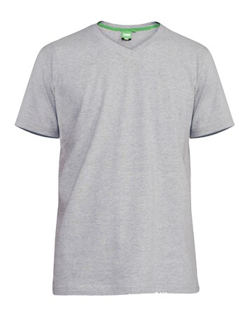 D555 Signature "V" Neck Grey Premium Weight T-Shirt