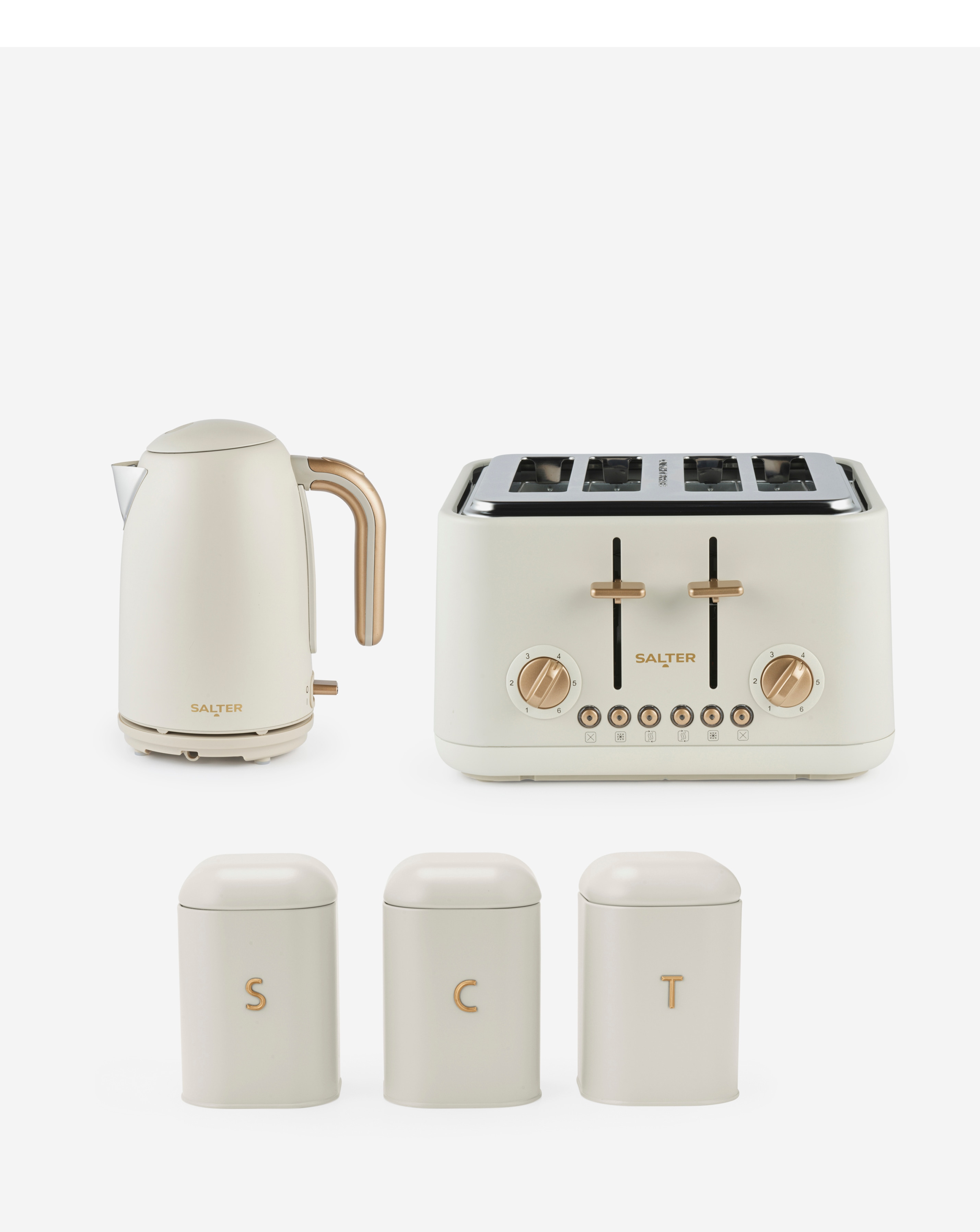 Salter Kettle, Toaster & Canister Bundle