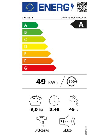 Indesit IP 946S Push & Go Washing Machine - Silver + Install