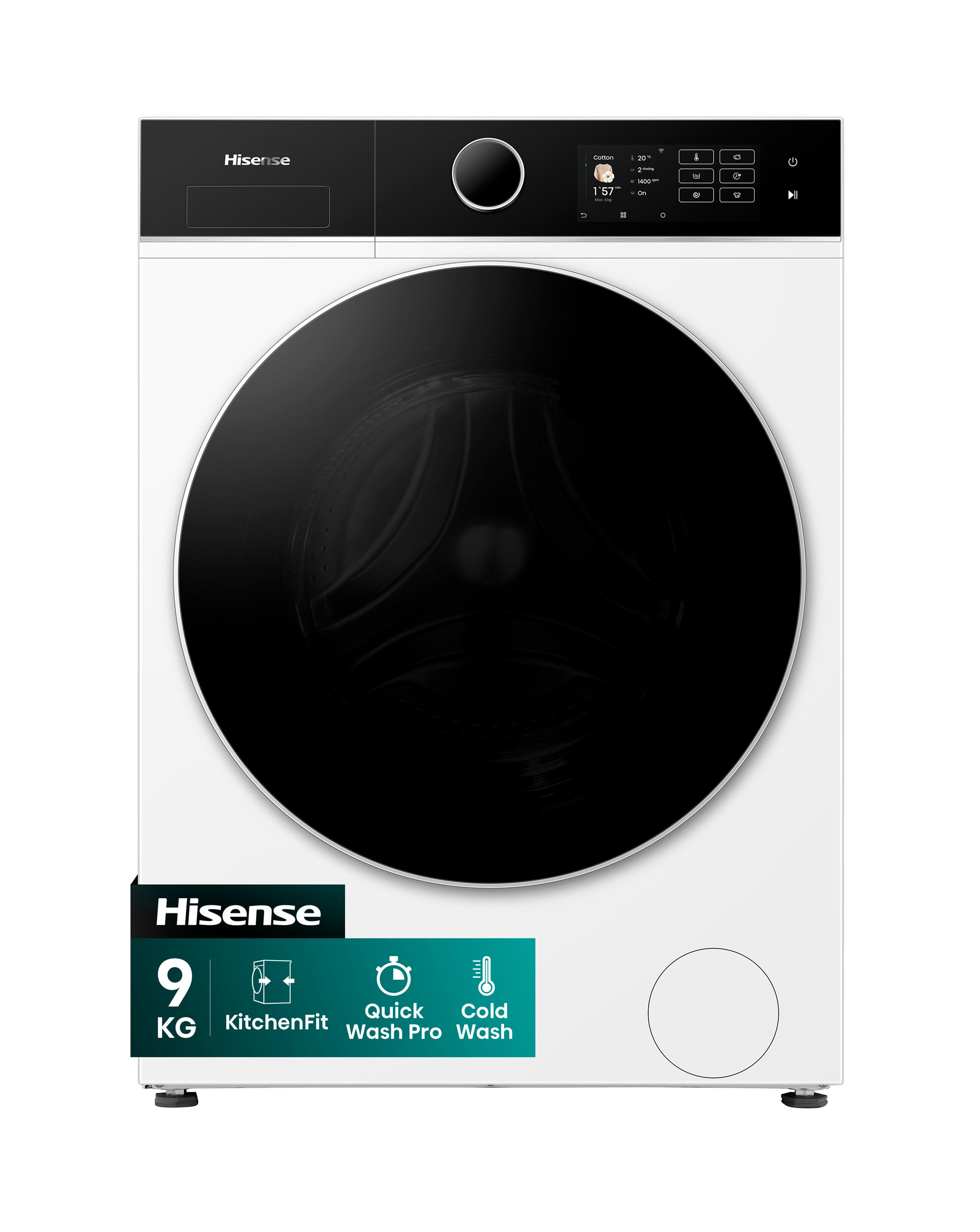 New In - Hisense WF5I9043BWFS - White