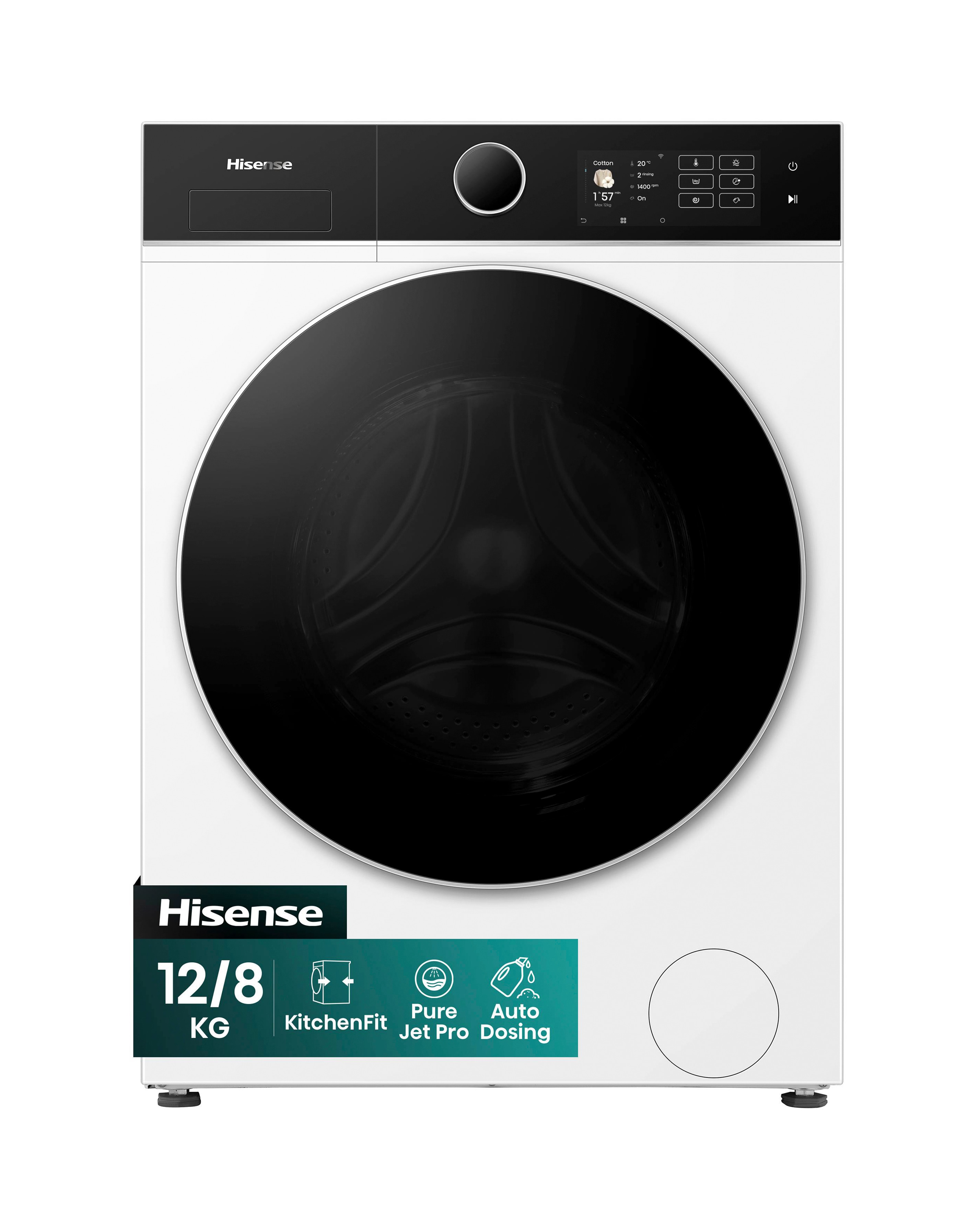 New In - Hisense WD5I1245BWR White