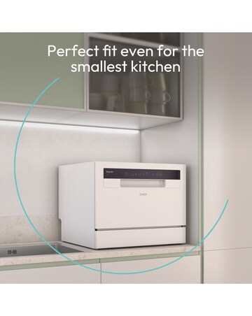 Candy Rapido Table Top Dishwasher- White + Installation