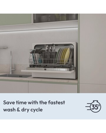 Candy Rapido Table Top Dishwasher- White + Installation