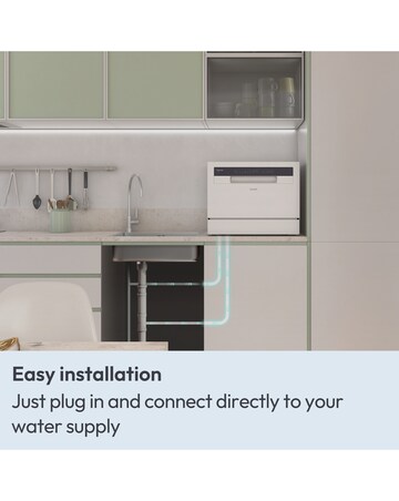 Candy Rapido Table Top Dishwasher- White + Installation