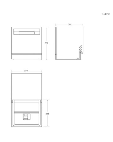 Candy Rapido Table Top Dishwasher- Graphite