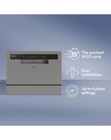 Candy Rapido Table Top Dishwasher- Graphite