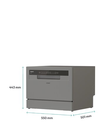 Candy Rapido Table Top Dishwasher- Graphite