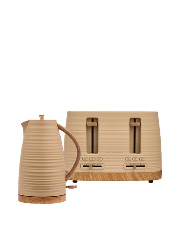 Morphy Richards Clay Kettle And Toaster Set Brown Felspar