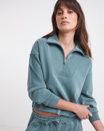 Sweaty Betty Sand Wash Funnel Neck Half Zip